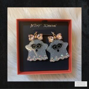 Betsey Johnson Girly Ghost Earrings - New in Box